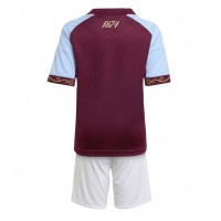 Aston Villa Replika babykläder Hemmaställ Barn 2025-26 Kortärmad (+ korta byxor)